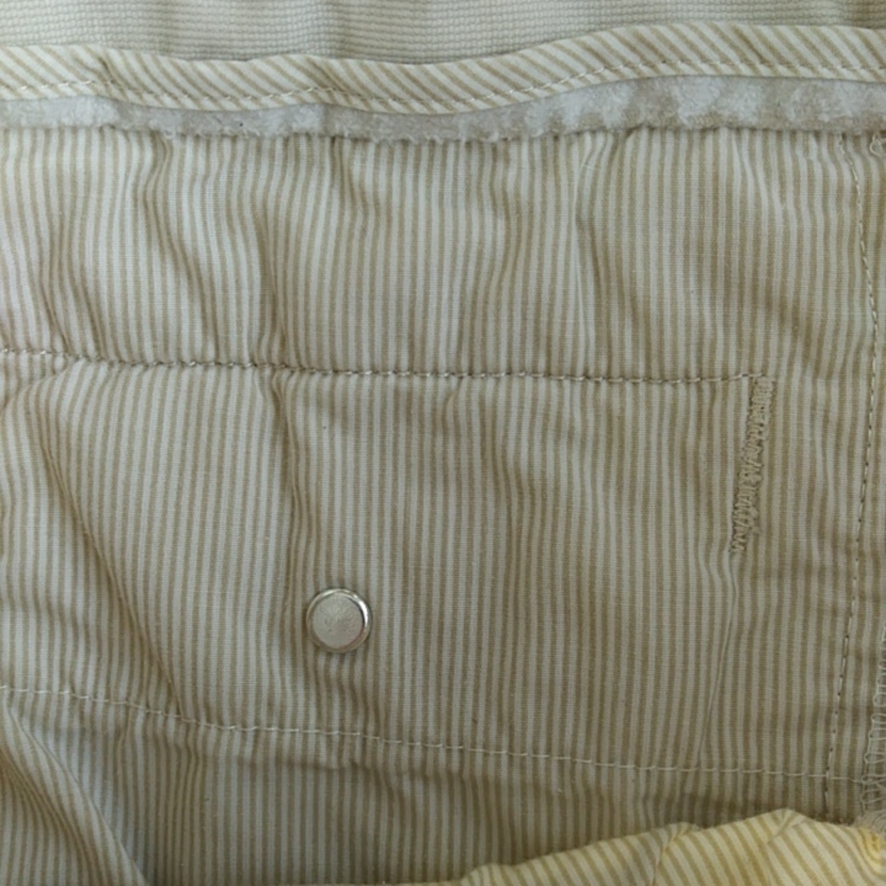 Sonoma Pinstripe Three Button Flare Wide Leg Pants 12 Reg Beige Cream - Picture 12 of 16